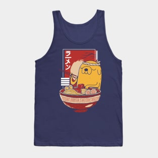 Adventure Time Jake the Dog enjoying a bowl of Ramen Noodles Tank Top